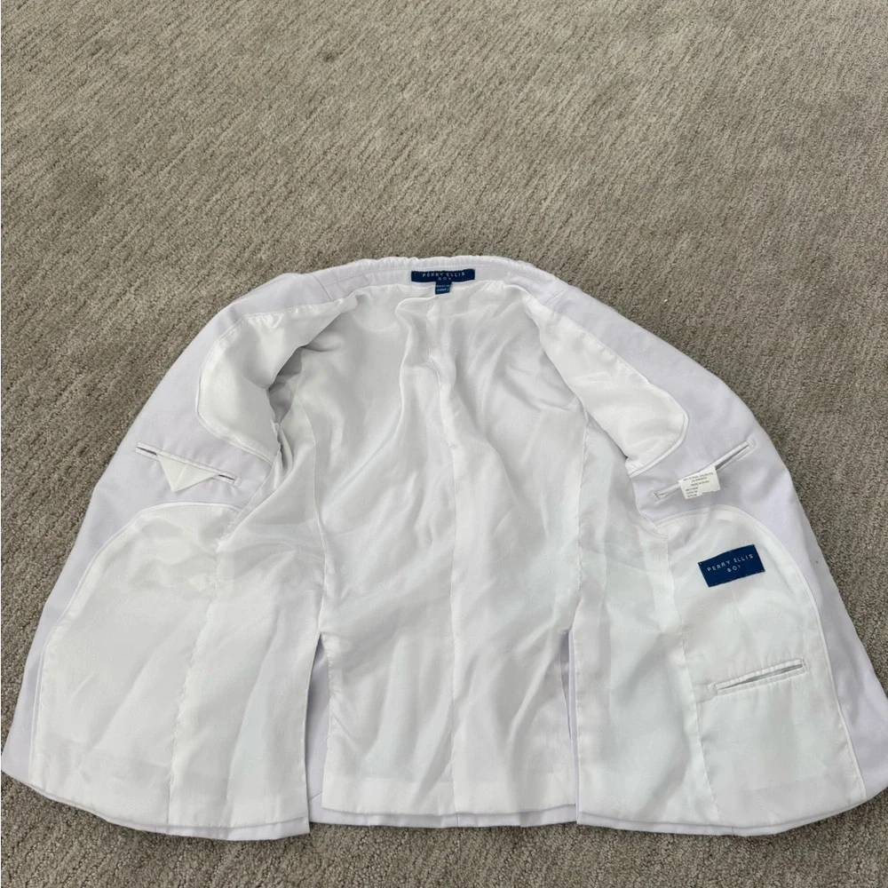 Perry Ellis white size 8 boys tuxedo jacket - Picture 4 of 8